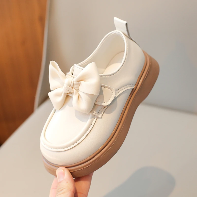 Leather Shoe for Baby Girl 2024 Retro Korean Edition Baby Shoe Mary Jane Thick Sole Kid Loafer Sapato Infantil Para Menina Туфли