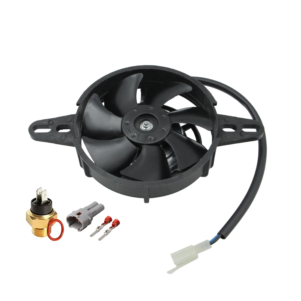 12V Universal Motorrad 4-Zoll Kühlerlüfter Ölkühler Elektrische Lüfter für Dirt Pit Bike Enduro Motocross Quad ATV Motor