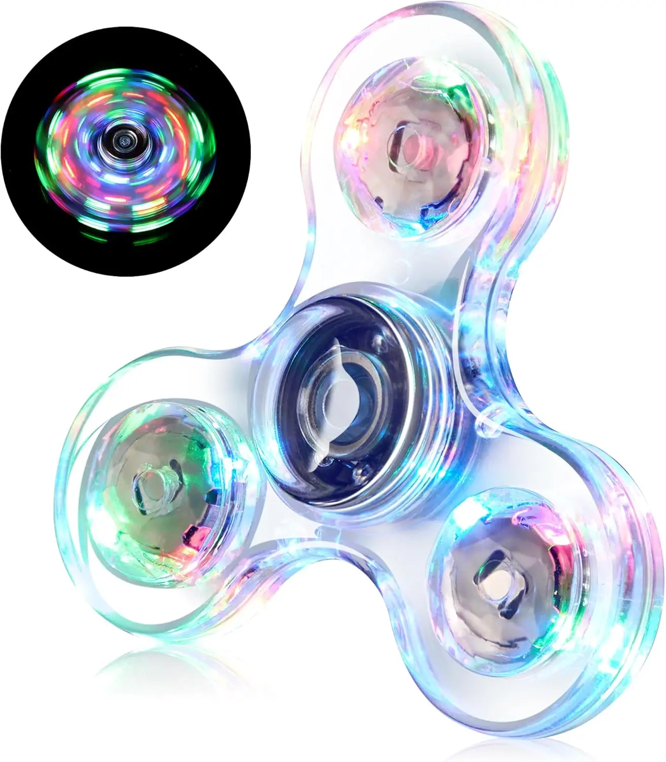 

Светодиодный спиннер-игрушка для детей и взрослых, сенсорная игрушка для снятия стресса с эффектом свечения, подарок на день рождения или для класса