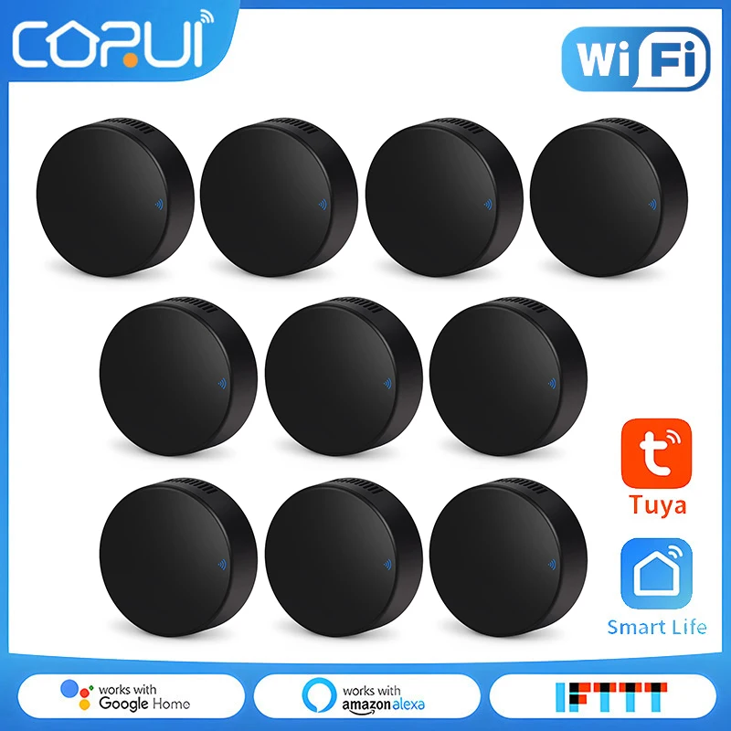 

Temperature And Humidity Sensor Voice Control Wireless Remote Control Switch Tuya/smart Life App Wifi Universal 3 In1