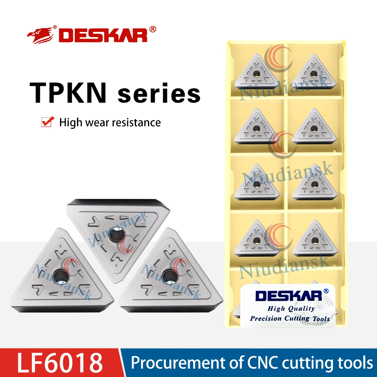 

TPKN2204PDTR LF6018 TPKN1603PDTR LF6018 Треугольные фрезы Токарный станок с ЧПУ Режущие токарные инструменты для обработки нержавеющей стали