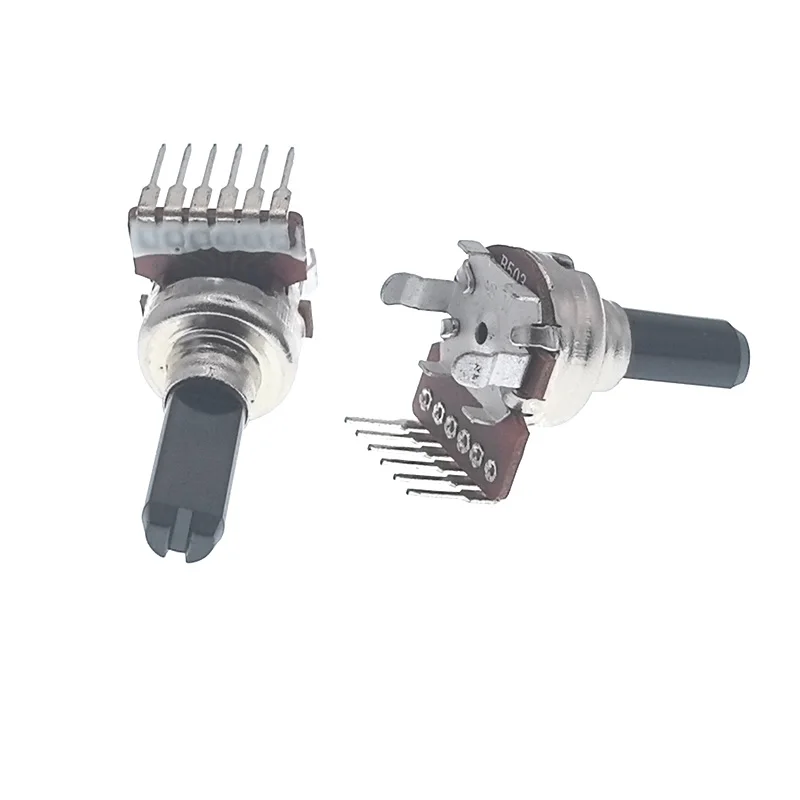5 قطعة الجهد 121 المزدوج 6 دبوس حجم مفتاح دوار راديو B50K نصف رمح 17 مللي متر #4