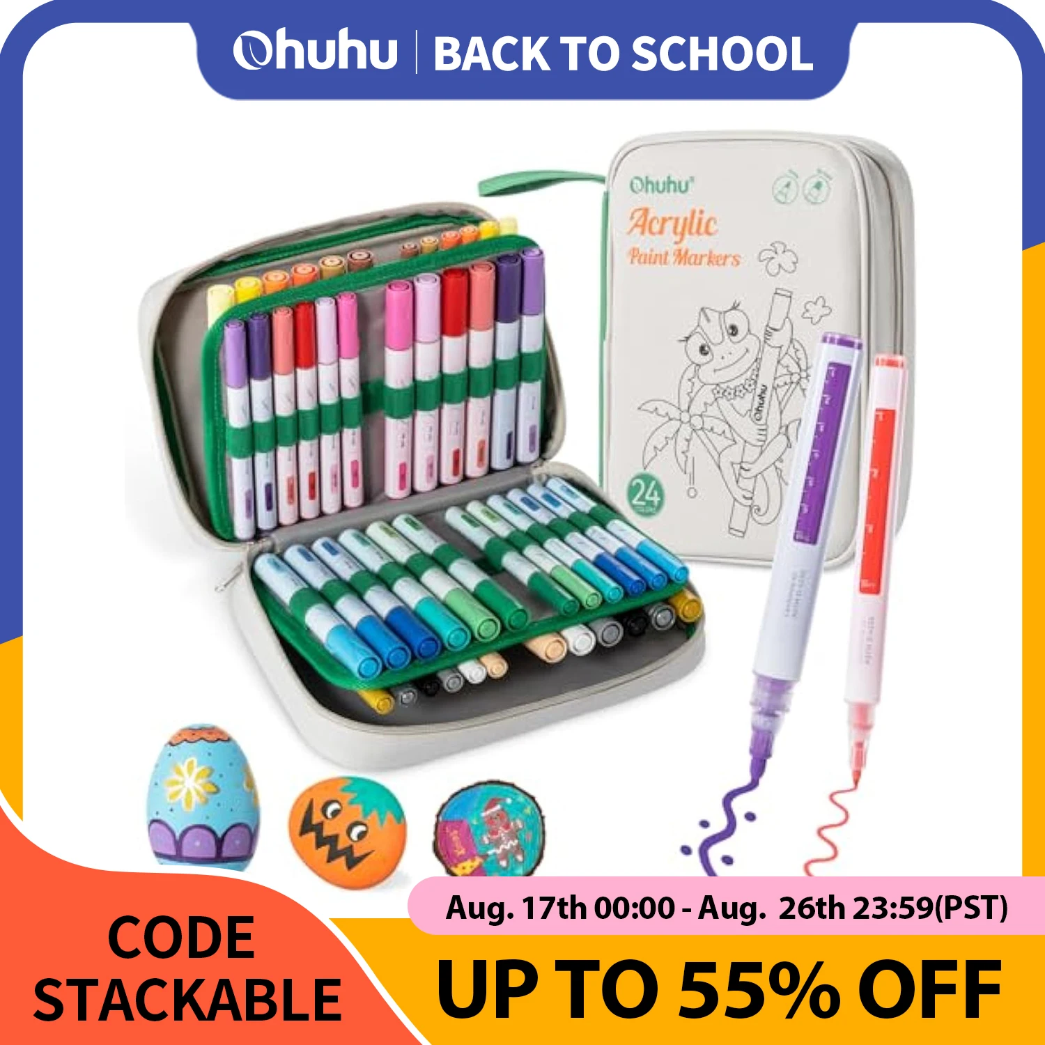 Embroidery Egg - Ohuhu Pennarelli per vernice acrilica 48