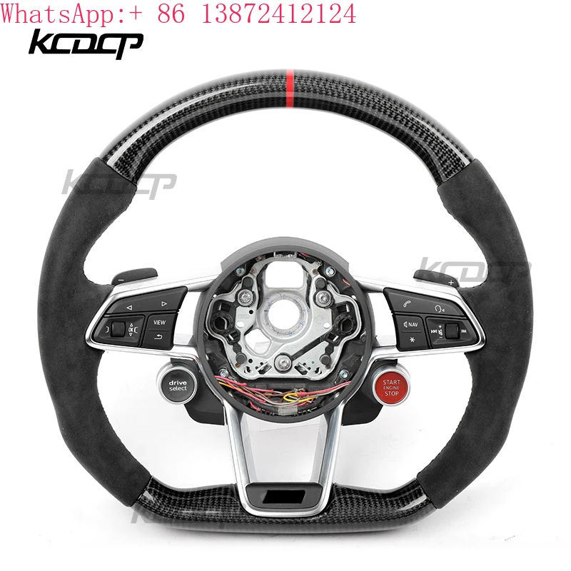 

Custom Alcantara Carbon Fiber Steering Wheel for Audi TTS R8 TTRS TT A3 A4 A5 A6 A7 A8 A1 Q3 Q5 Q7 Q8 Racing Wheel Convertible