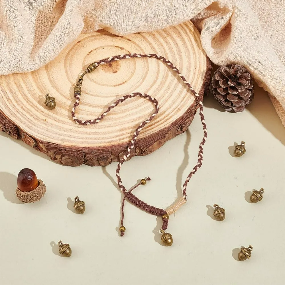 10pcs Pendants 14.5mm Long Antique Bronze Alloy Style Acorn Shape Pendants Charm Pendants Hole 1.5mm for Women men making kit image 2