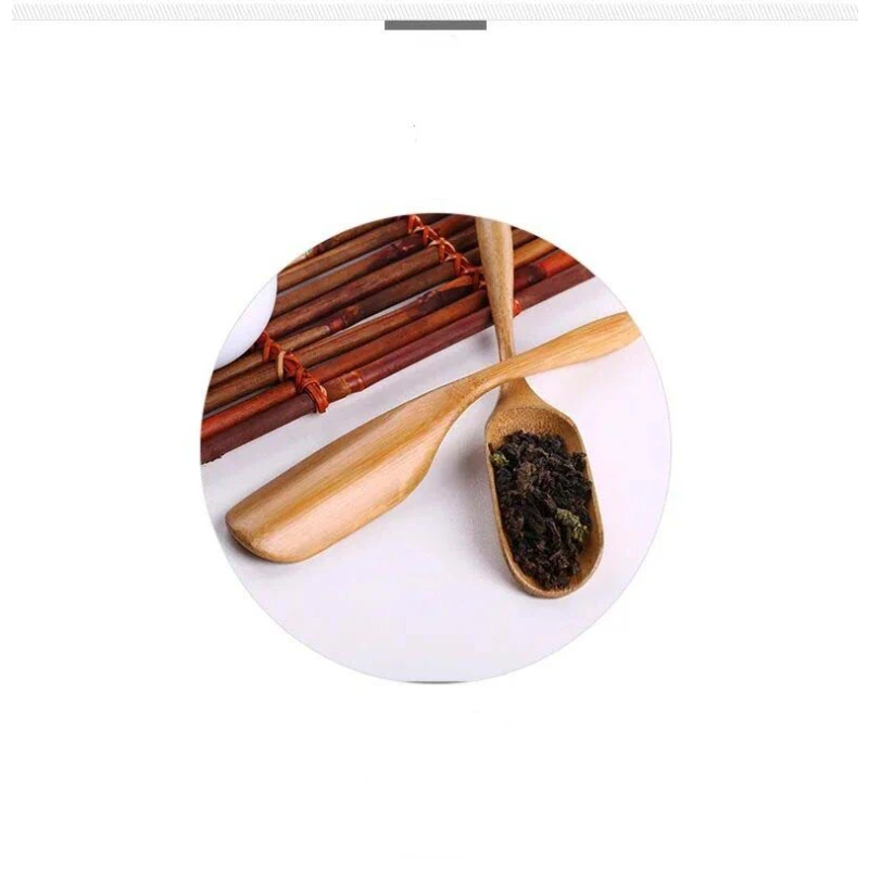 New Natural Bamboo Tea Spoon Honey Sauce Suger Wooden Spoons Coffee Scoop  Utensil Kitchen Accessorie Tableware