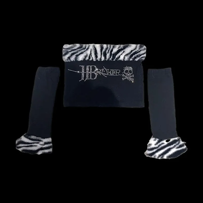 

Wasteland high street style Y2K Off Shoulder Velvet Sexy Corset Crop Tops Fairycore Rhinestone Gothic Woman Clothes Tube Vintage