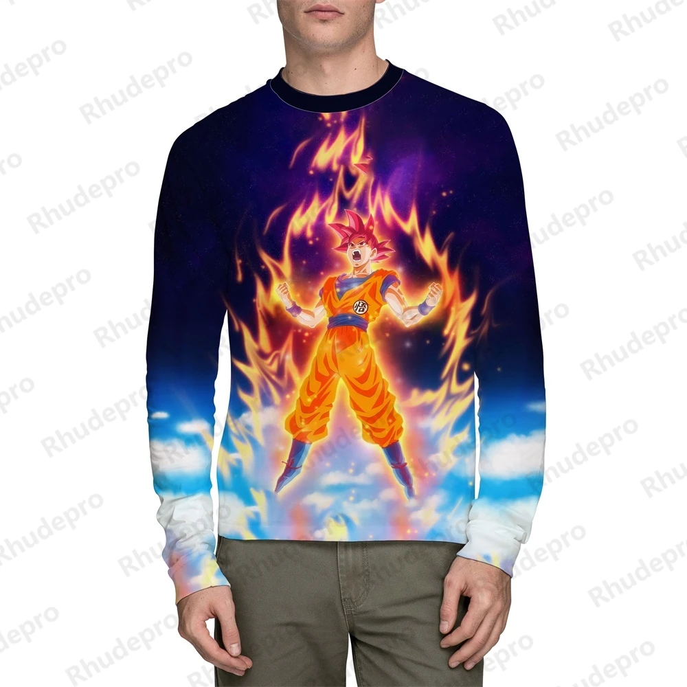 

Goku Men's T-shirt Long sleeve Tops Dragon Ball Z Hip Hop Children's Clothing Trend Shirts New Super Saiya Y2k Essentials 2024