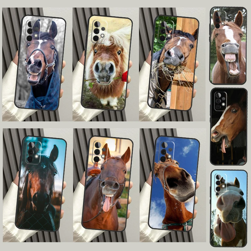 

Funny Horse Animal Cover For Samsung Galaxy A54 A34 A53 A73 A52 A72 A13 A23 A33 A51 A71 A12 A22 A32 A42 A50 Case