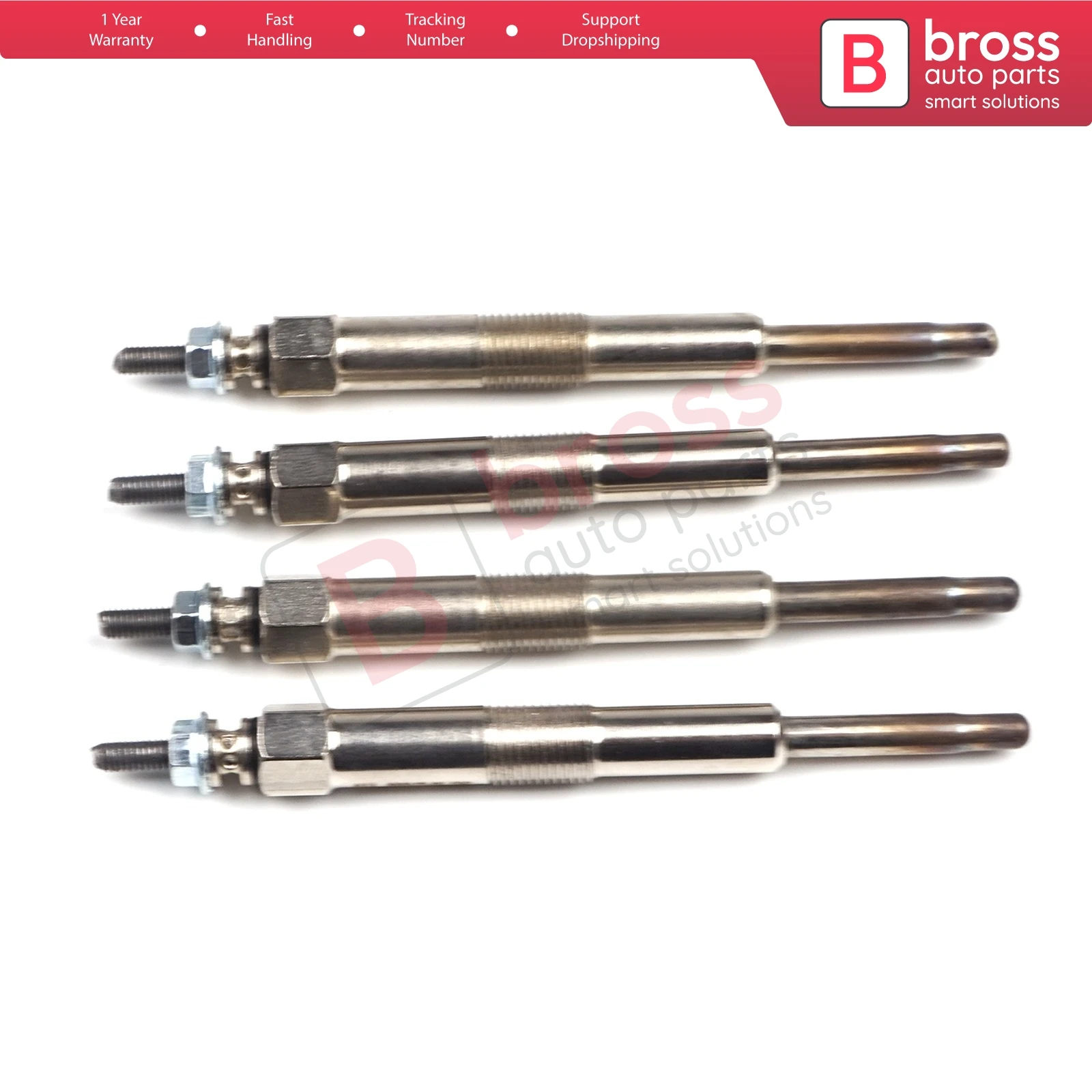 Bross Auto Parts BGP59-1 4 Pcs Heater Glow Plugs GX102, 0100 226422 for Kia Hyundai 1.5-2.0-2.9 CRDI Fast Shipment Free Shipment