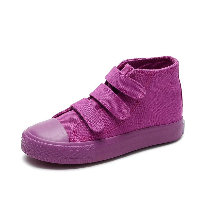 Primavera tinta unita bambini scarpe di tela scuola scarpe Casual ragazze ragazzi Sneakers alte scarpe sportive per bambini per ragazze CSH736