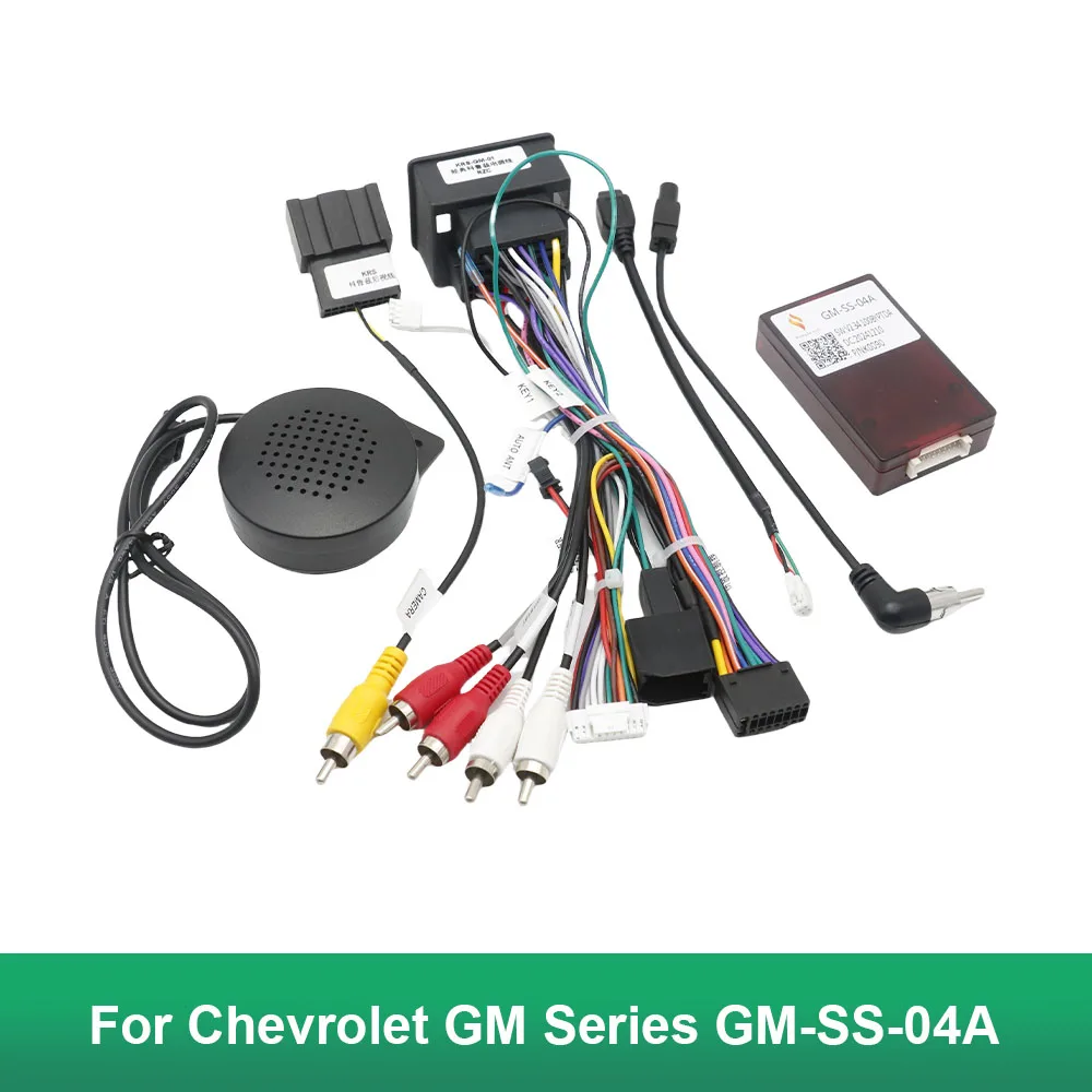 16 Pin Car Stereo Wire Harness Adapter Power Cable With Canbus Box Decoder GM-SS-04A For Chevrolet GM Series