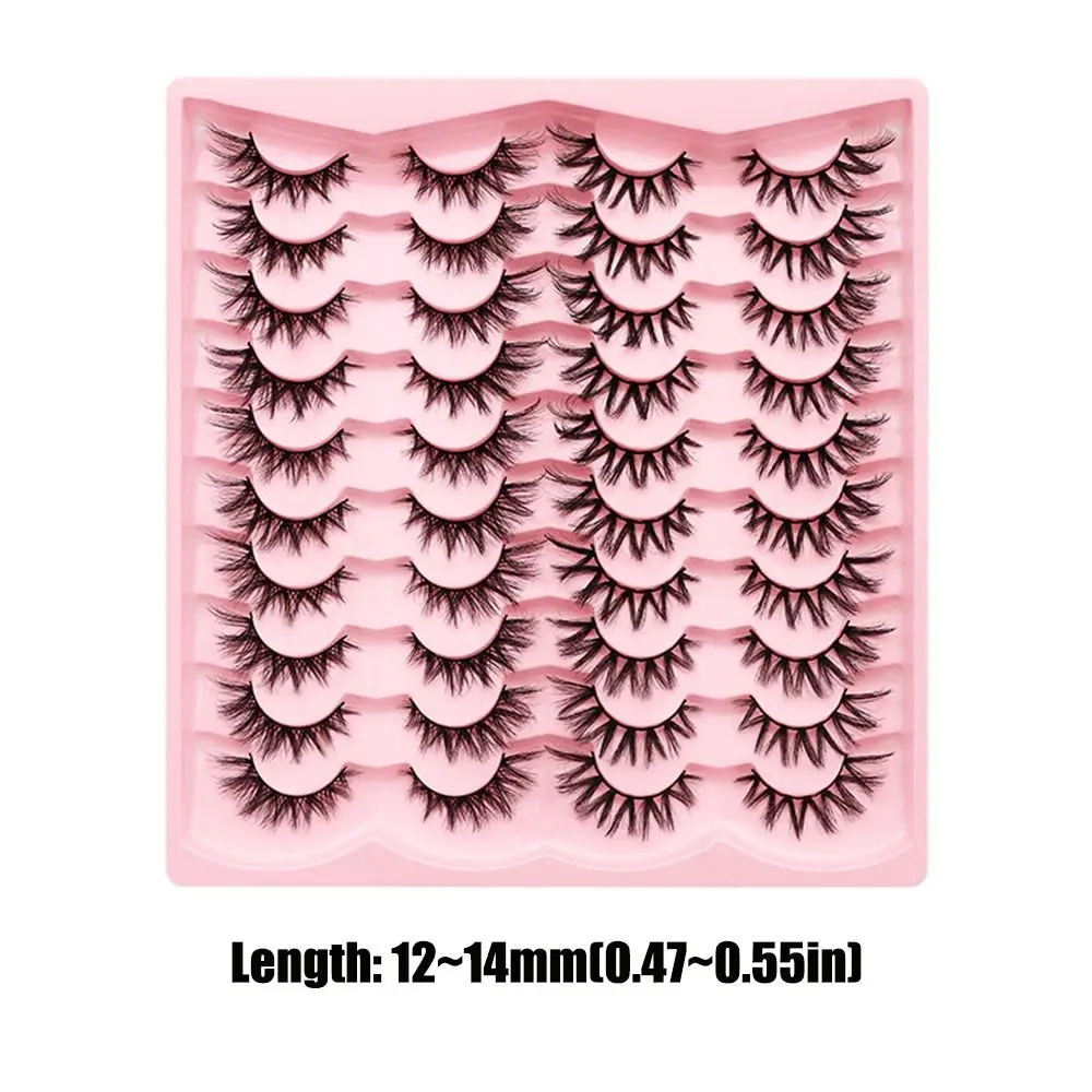 20 คู่ร้อนหนายาว 3D Mink ขนตาธรรมชาติ Handmade ขนตาปลอม Volume Eye Lashes เครื่องมือแต่งหน้า