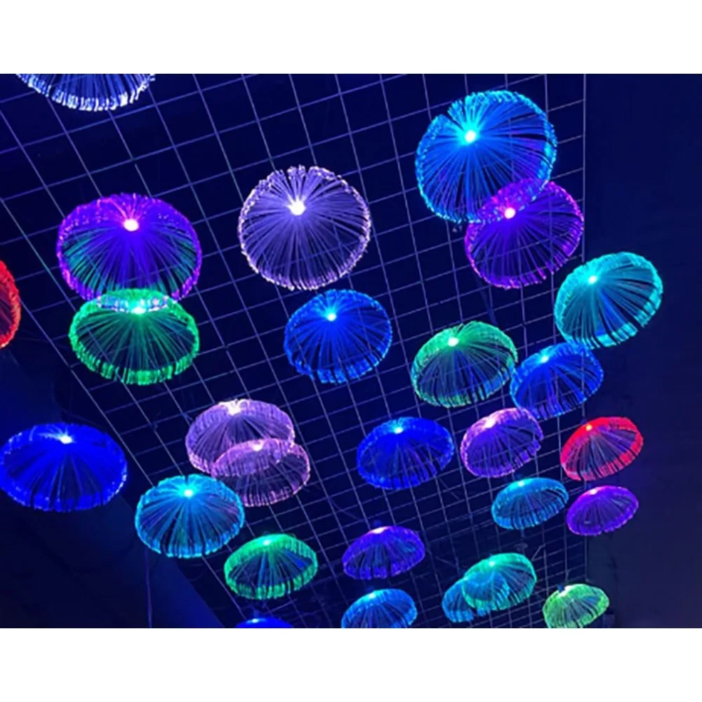 

Fiber Optic Lights Garden Ceiling Trees Spider Chandeliers Party Hotel Christmas Decoration Indoor Outdoor Usage Pendants