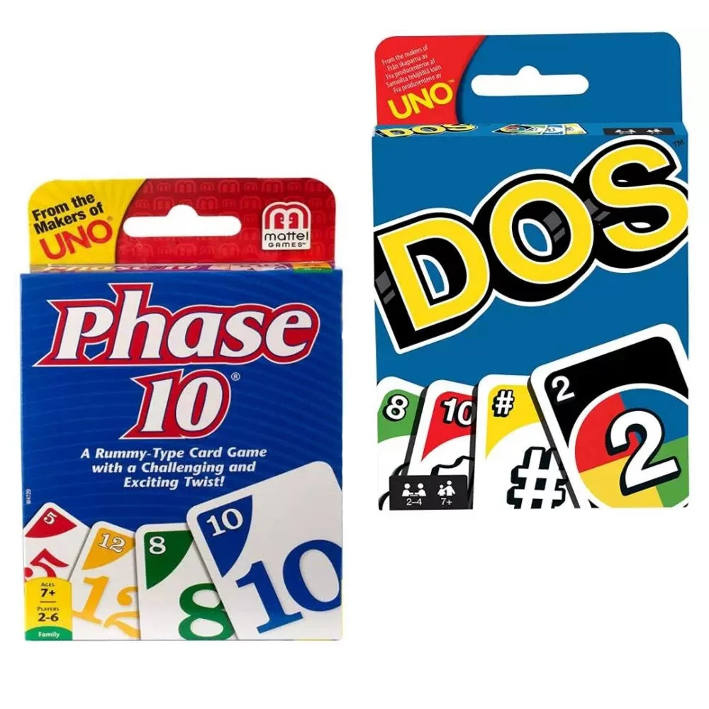 CALIENTE! !UNO DOS juegos de cartas PHASE 10 cartas familia divertido entretenimiento juego de mesa póker niños juguetes naipes
