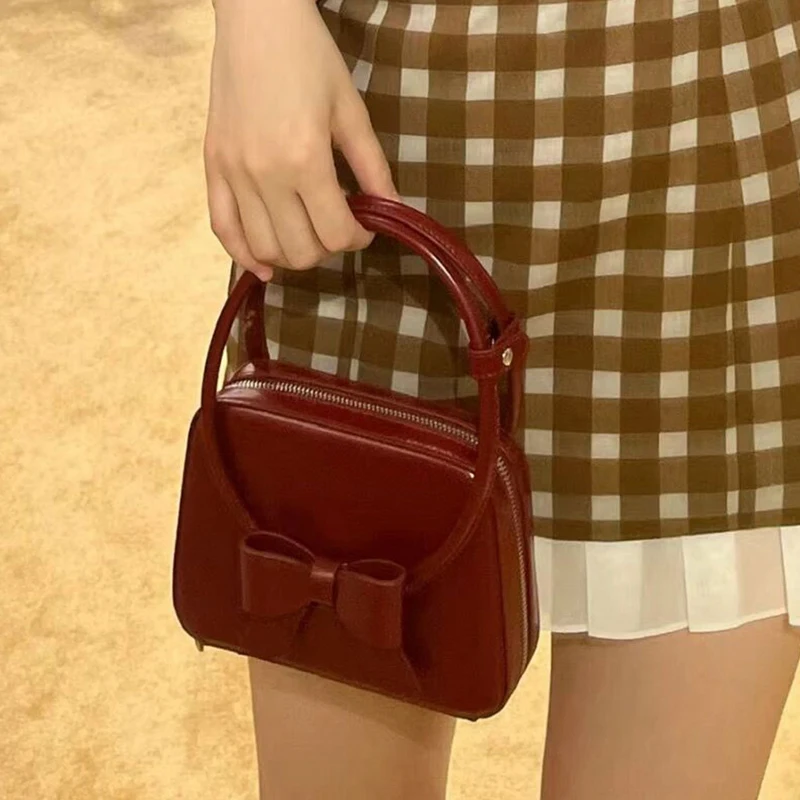 Japão estilo sacos finos para mulheres bolsas de designer de luxo e bolsas 2023 novo em pu alça superior laço decoração pequeno ombro transportar saco de pulso alta qualidade Frete grátis Envio rápido chega