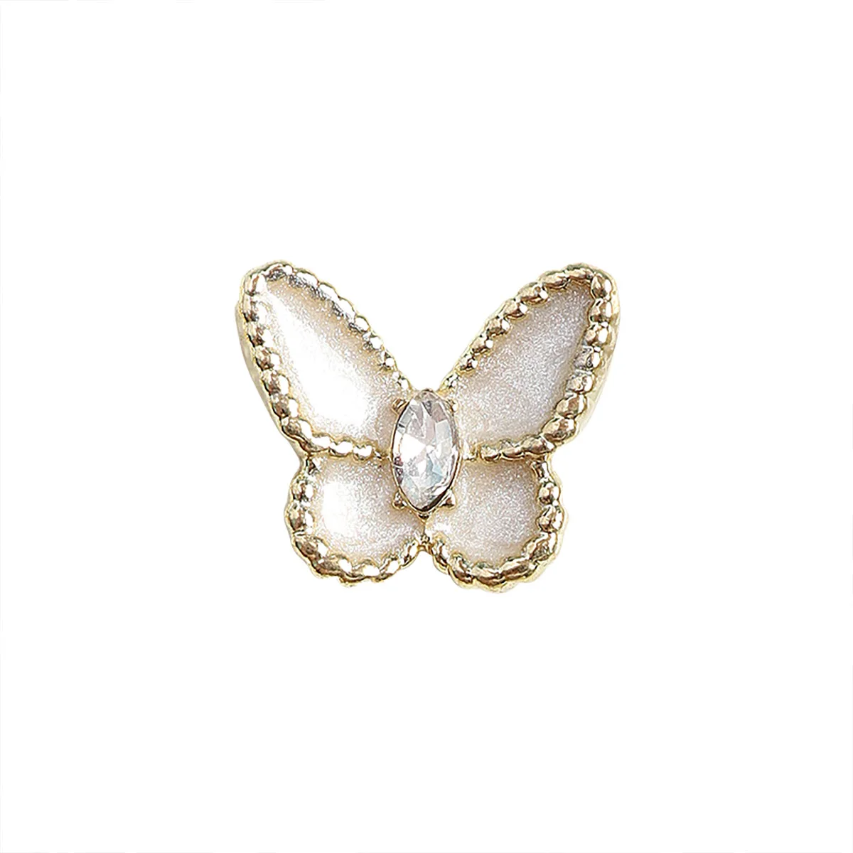 10PCS 3D METALLIC ผีเสื้อเล็บ Charms อุปกรณ์เสริมโลหะผสมสําหรับตกแต่งเล็บอุปกรณ์ตกแต่งเล็บวัสดุ