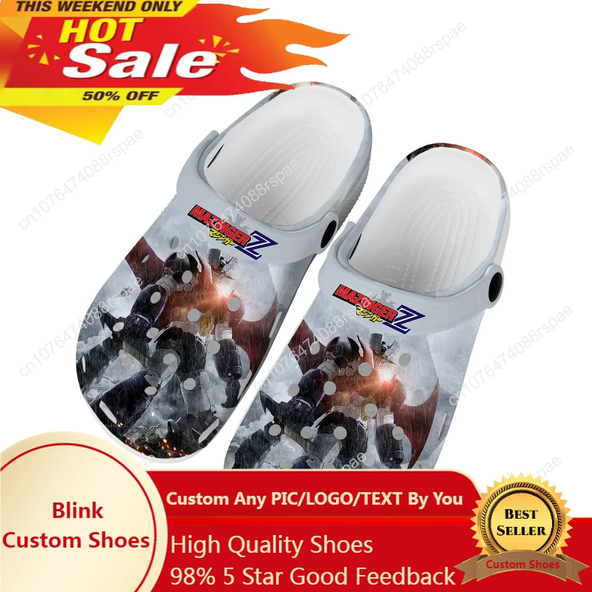 

Mazinger Z Cartoon Manga Anime Comics Home Clogs Custom Water Shoes Mens Womens Teenager Shoe Garden Clog Beach Hole Slippers