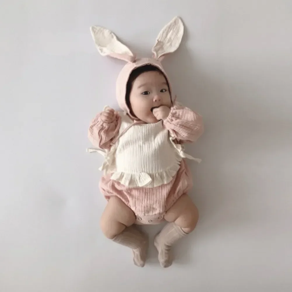 

6936-1 Ins Newborn Clothes Baby Bodysuit 2023 Autumn New Skin-friendly Baby Girl's One Piece Clothes Cotton Climbing Clothes