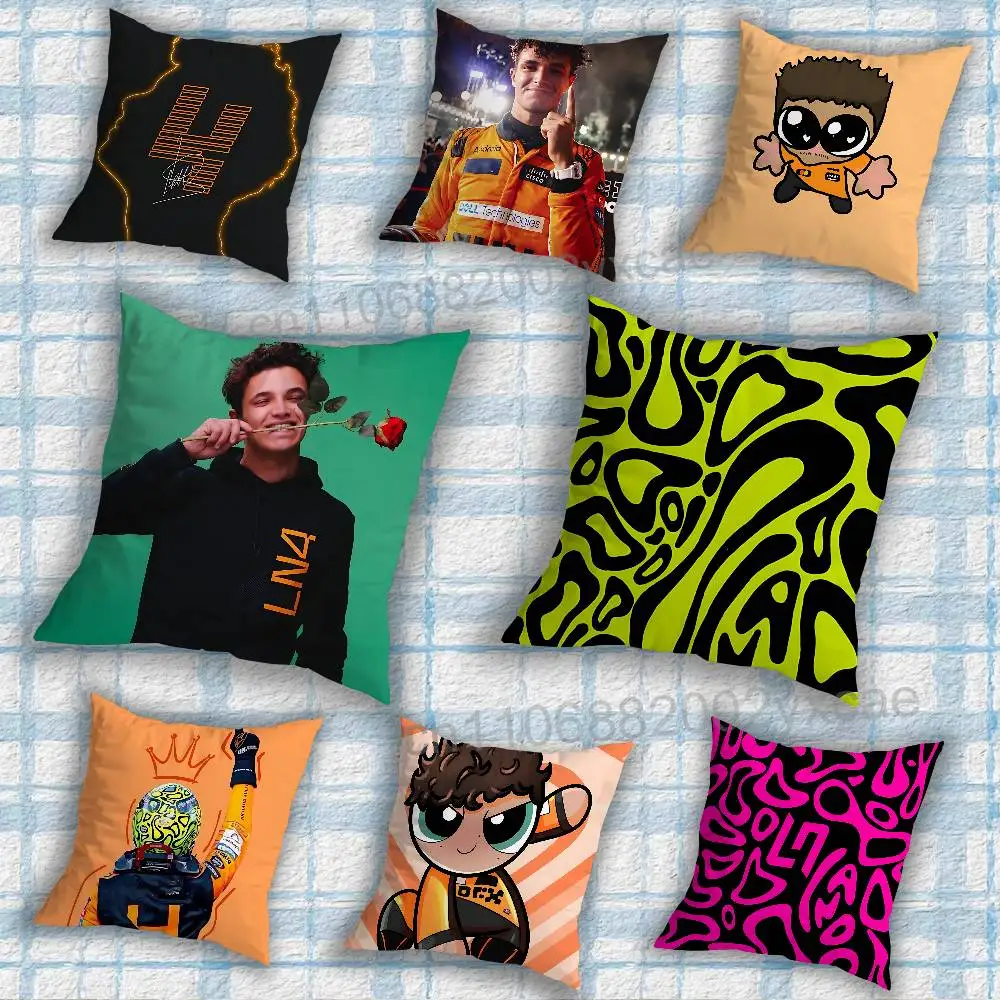 

cool 1 car L-Lando Norris Cushion Cover Suitable For Sofa Car Bedroom Office Cushions Decorative Pillow Case