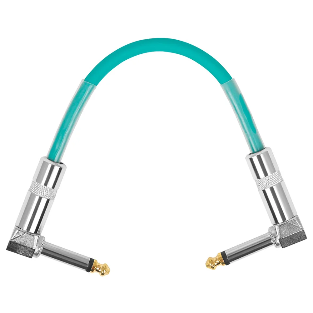 

Guitar Pedal Patch Cables 6.35mm Low Noise Audio Connection Cable Compact Reliable Metal Headed Cord for Music