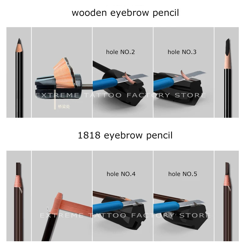 5 w 1 brwi temperówka Microblading tatuaż ostrzenie wskazówka cienkie narzędzia do półtrwałych brwi makijaż Profiler Pen