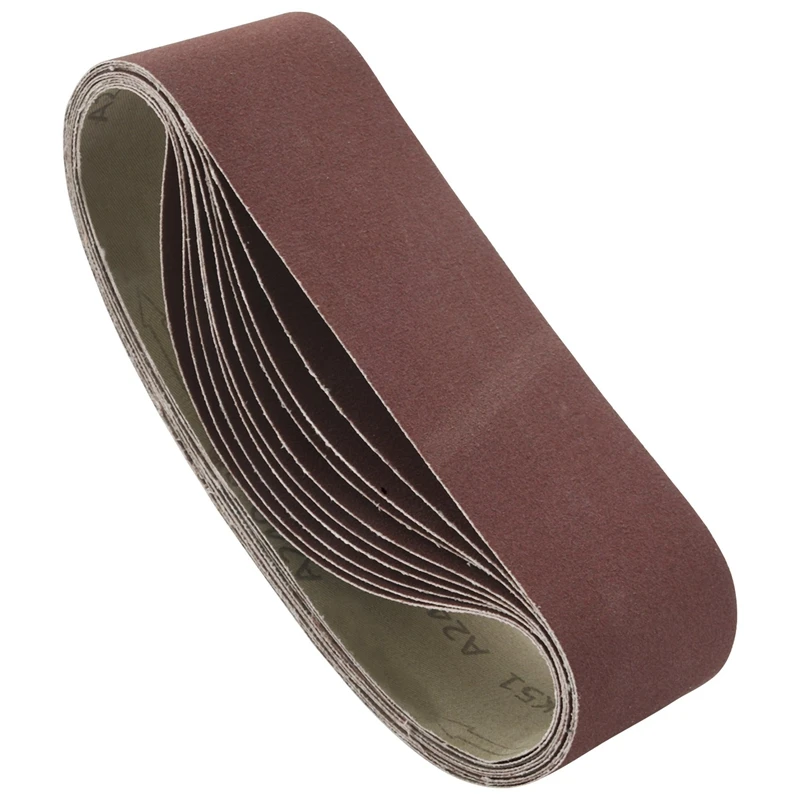 3 X 21 Inch Sanding Belts   Aluminum Oxide Sanding Belt   Premium Sandpaper For Portable Belt Sander – 10 Pack