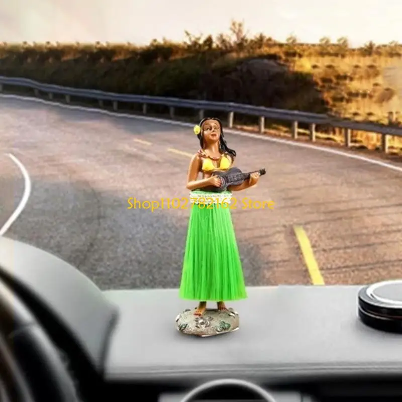 547B Colorful Tribal Dance Sculpture Resin Car Cabin Desktop Decorative Accent