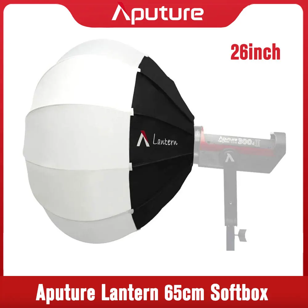 Aputure Lantern 65cm Softbox 26inch Quick-Setup Folding with Bowens Mount for Aputure 300D Mark II/120D/120D Mark II/300X