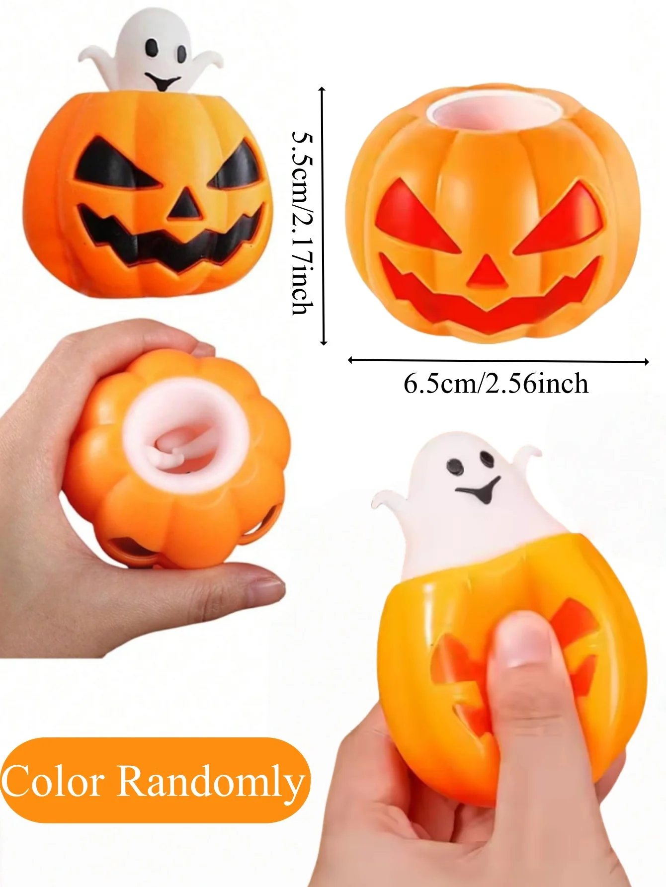 1/3/5PCS Halloween Kürbis Geist Squeeze Prise Spielzeug Gefälligkeiten Halloween Party Liefert Stress Relief Zappeln Spielzeug geburtstag Geschenke