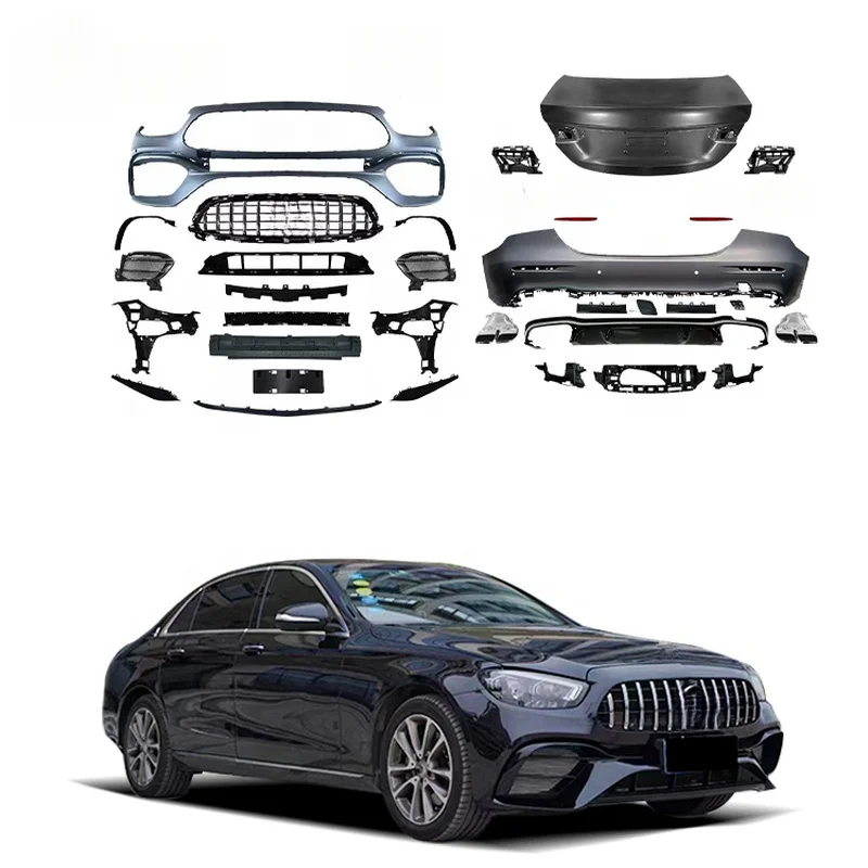 High Quality E63 Style Body Kit Fit For W213 E Class Old To New Upgrade Front Rear Bumper Modified Car Parts