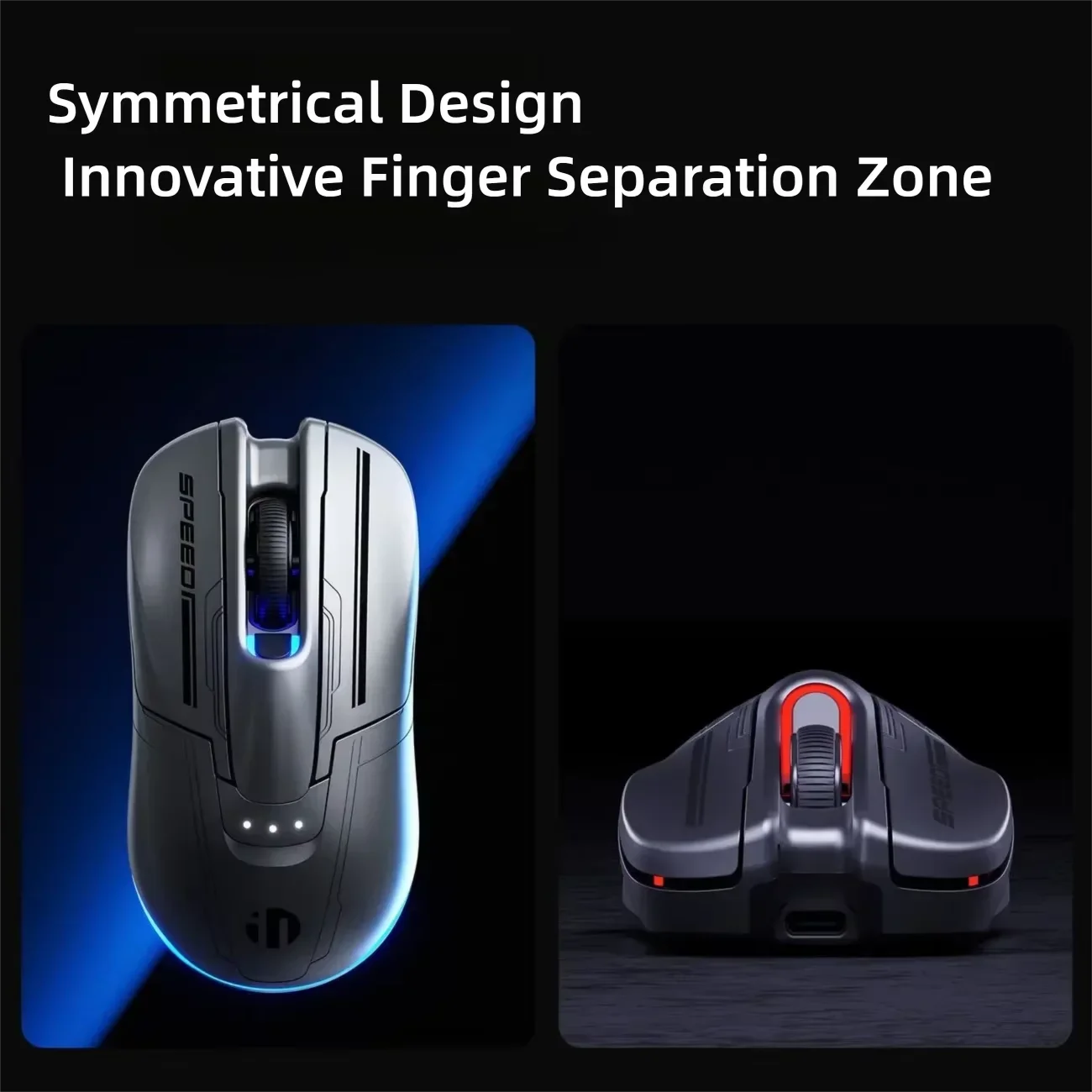Super Car Shaped Wireless Gaming Mouse Symmetric Split 2.4G Bluetooth Dual Mode 12800 DPI Rechargeable 1000HZ Polling Rate