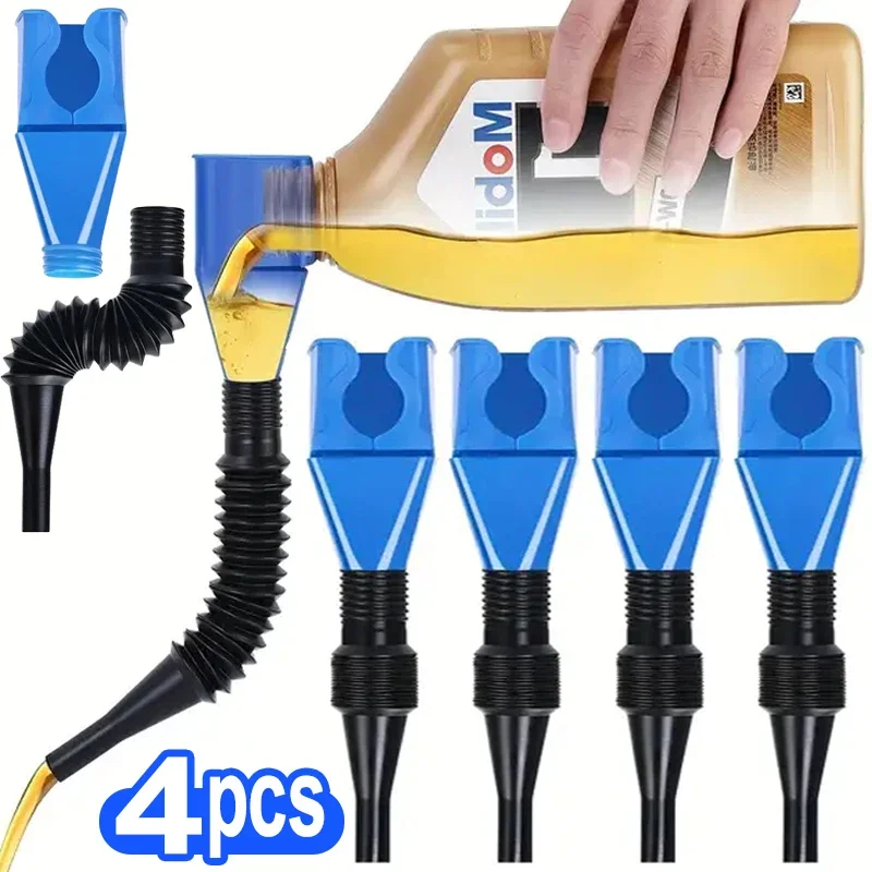 Car Refueling Funnel Gasoline Foldable Engine Oil Funnel Tool Plastic Funnel Car Motorcycle Refueling Tool Auto Accessories