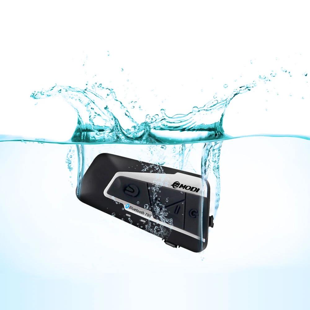 Impermeável sem fio Bluetooth Motorcycle Helmet Intercom, Moto Headset Interphone, Rádio FM para 2 passeios, 1200m BT, 2 conjuntos