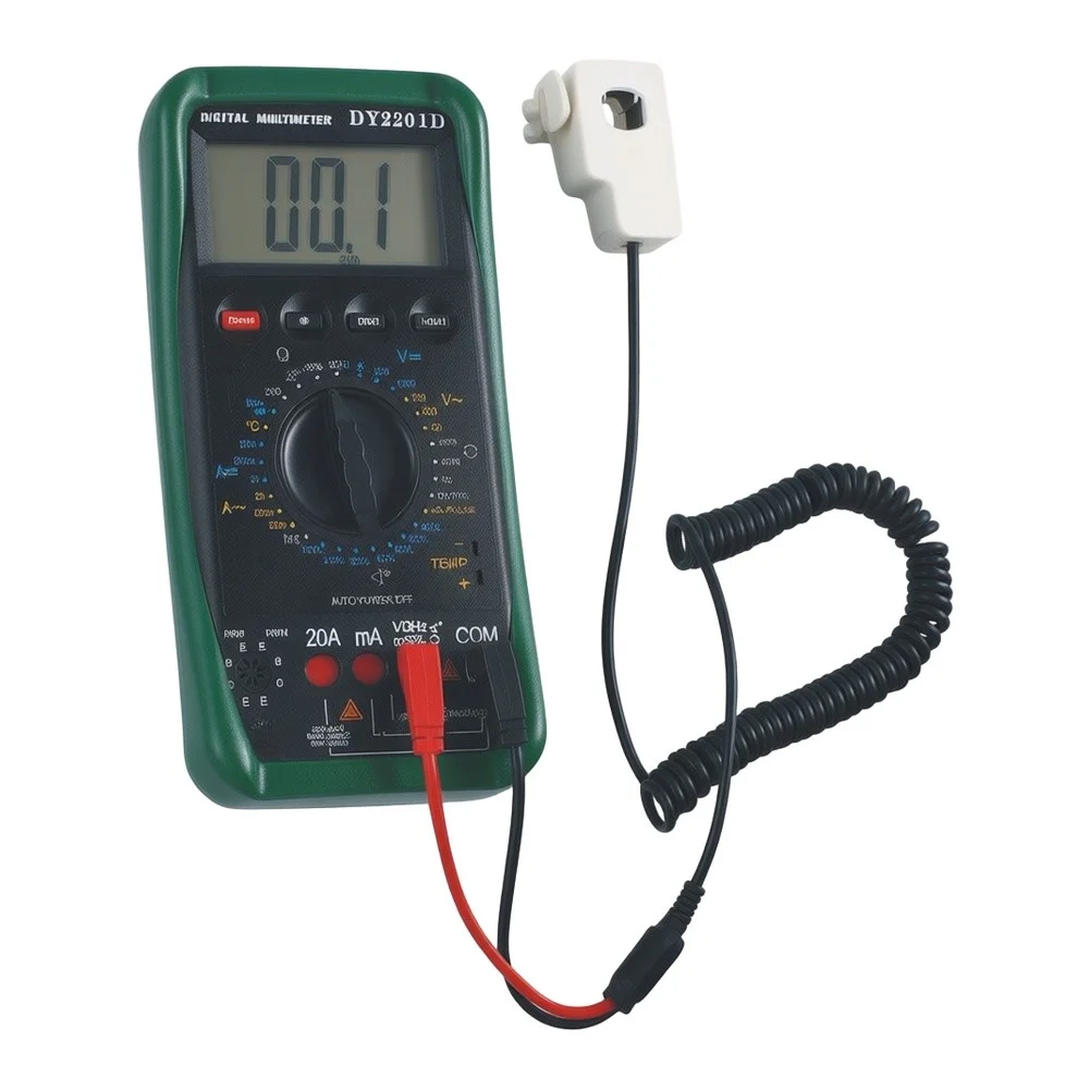 DY2201D Automotive Grade Digital Multimeter for Battery Testing AC DC Voltage Current Resistance Frequency Width