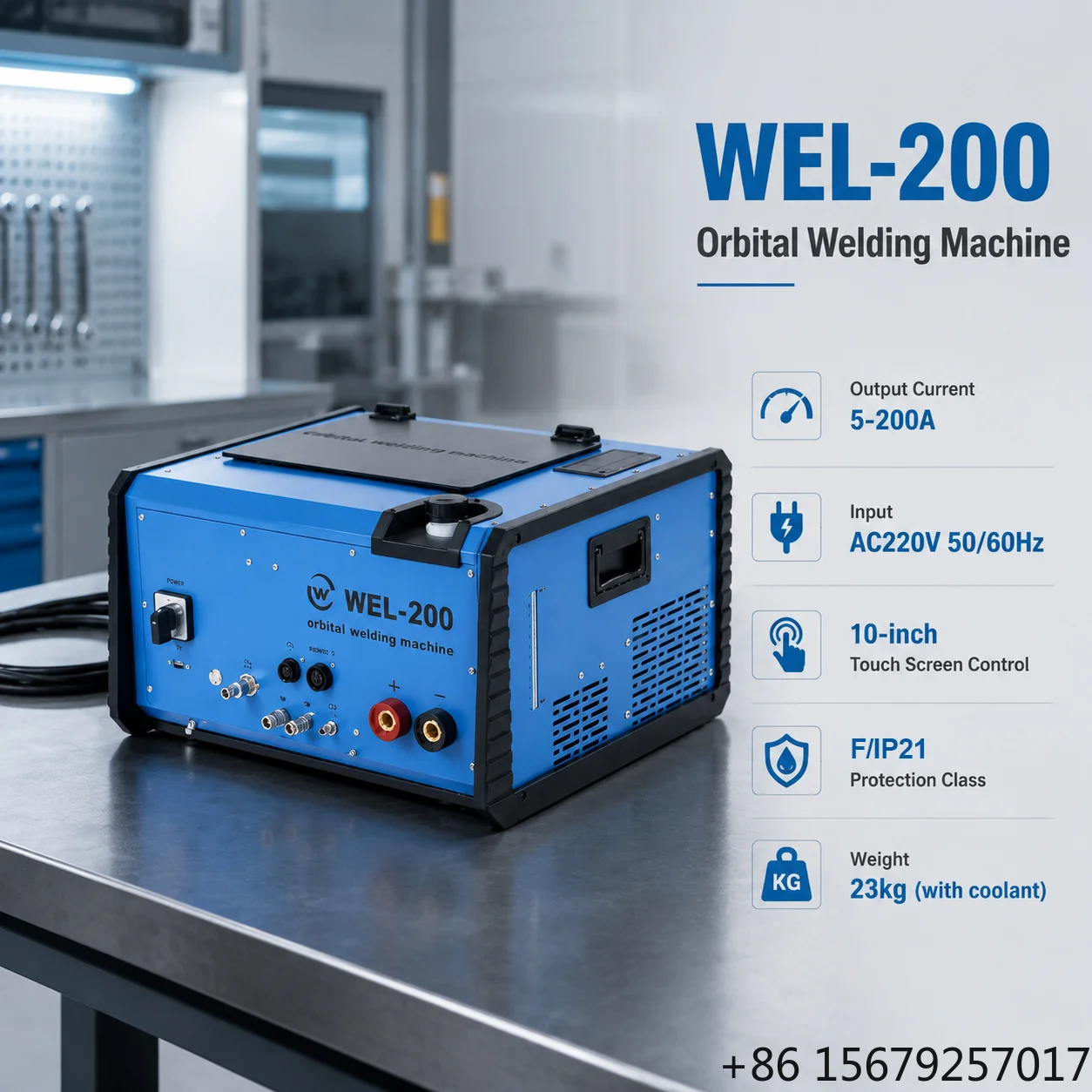 WEIYAO Automatic Closed Orbital Welding Machine for Stainless Steel Carbon Steel Alloy Tube Diameter 3.175mm-169mm Multi-Voltage