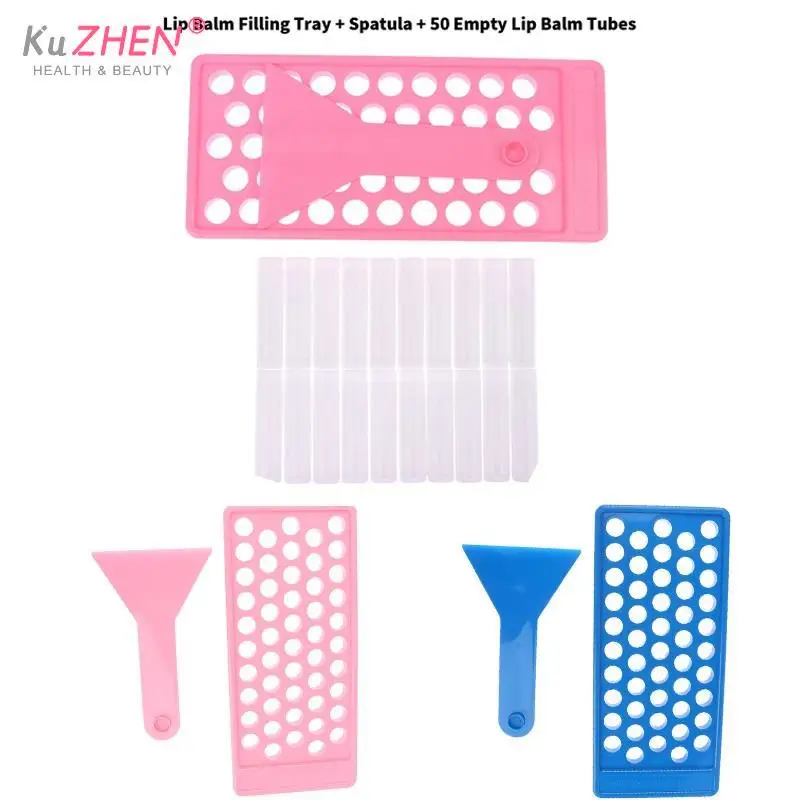 Lipstick Filling Tray Lip Balm Crafting Kit Filling Tray Spatula Empty Lip Balm Tubes Used Diy Make Natural Lip Gloss Tubes Tube