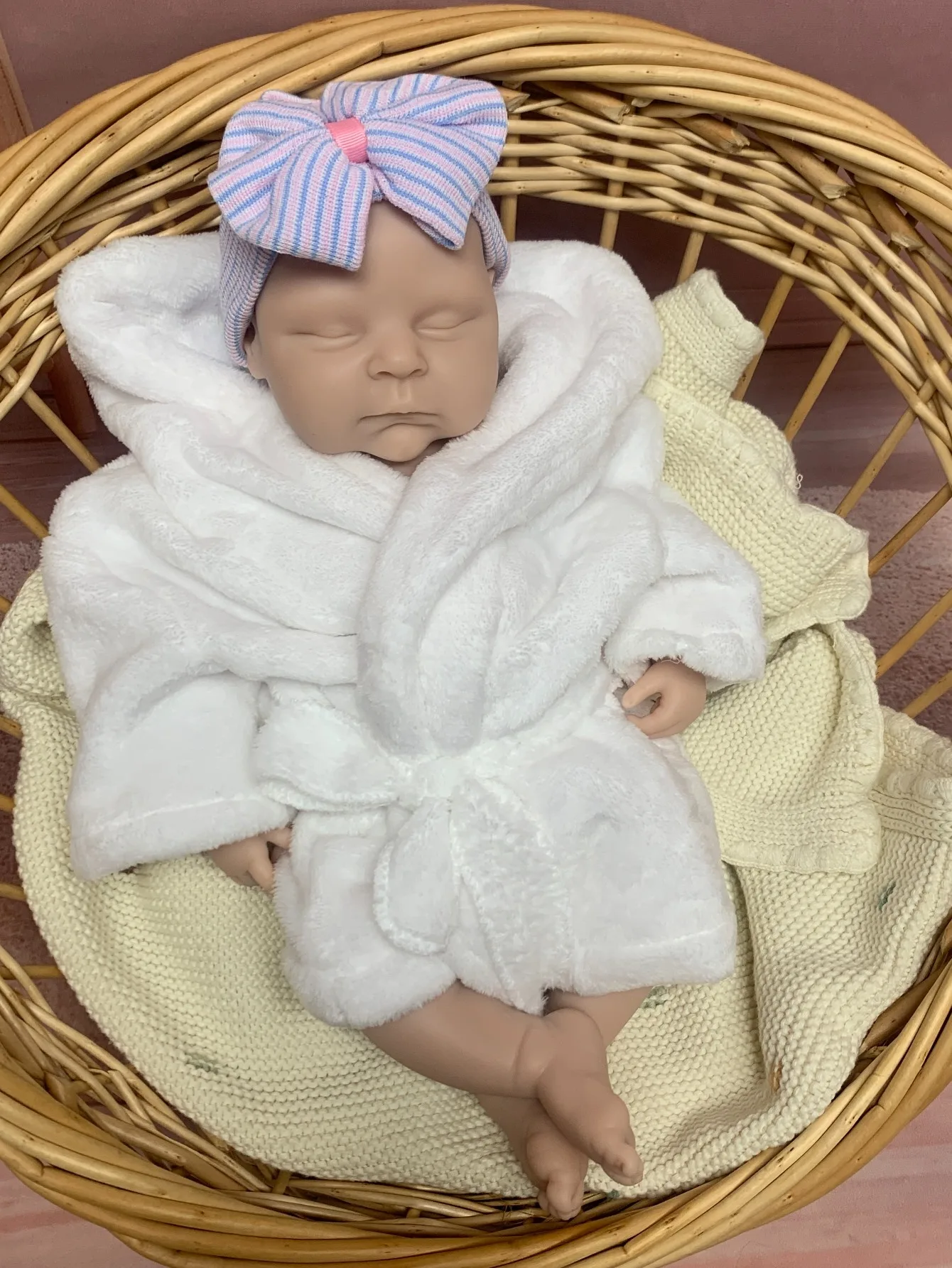 ชุดตุ๊กตาซิลิโคน Aizwa1 แบบเปิดปากได้ รูปทรงลูกพีช  แบบเต็มตัว  สำหรับประกอบเอง  ไม่ได้ลงสี  ตุ๊กตาซิลิโคนเด็กแรกเกิด  ตุ๊กตาเด็กผู้หญิง