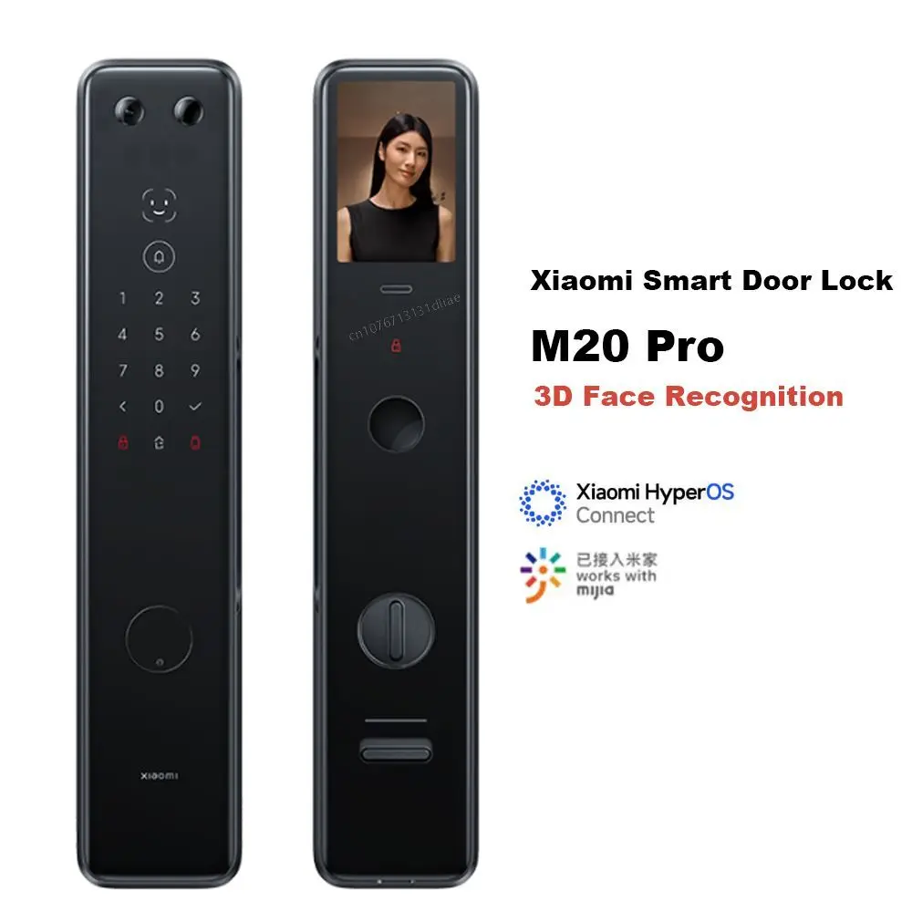 Xiaomi MiJia Smart Door Lock M20 Pro AI 3D Face Recognition Smart View Doorbell WiFi NFC Digital Electronic Lock Mijia App