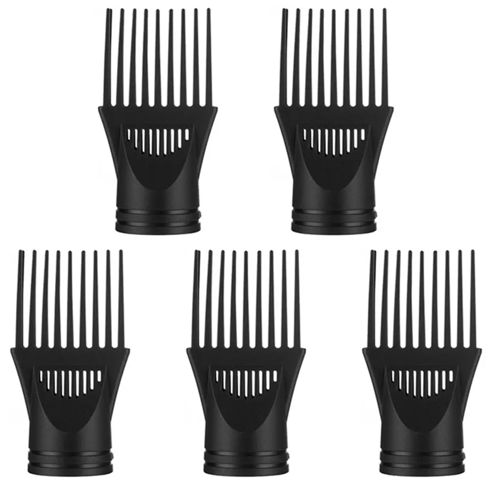 

5Pcs Straight Hair Dryer Nozzle Comb Attachment High Quality Plastic Blow Dryer Nozzle for Safe Gentle Drying Free