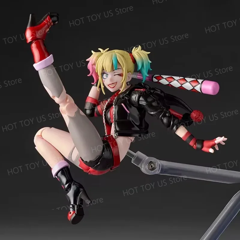 In Stock Kaiyodo Harley Quinn Revoltech AMAZING YAMAGUCHI Suicide Squad The Clown's Girl Movability Model Toys view 3