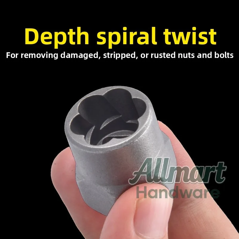 Stripped Nut Broken Bolt Extractor Set, Chrome Molybdenum Steel Forged, Industrial Grade Screw Removal Special Tool Kit