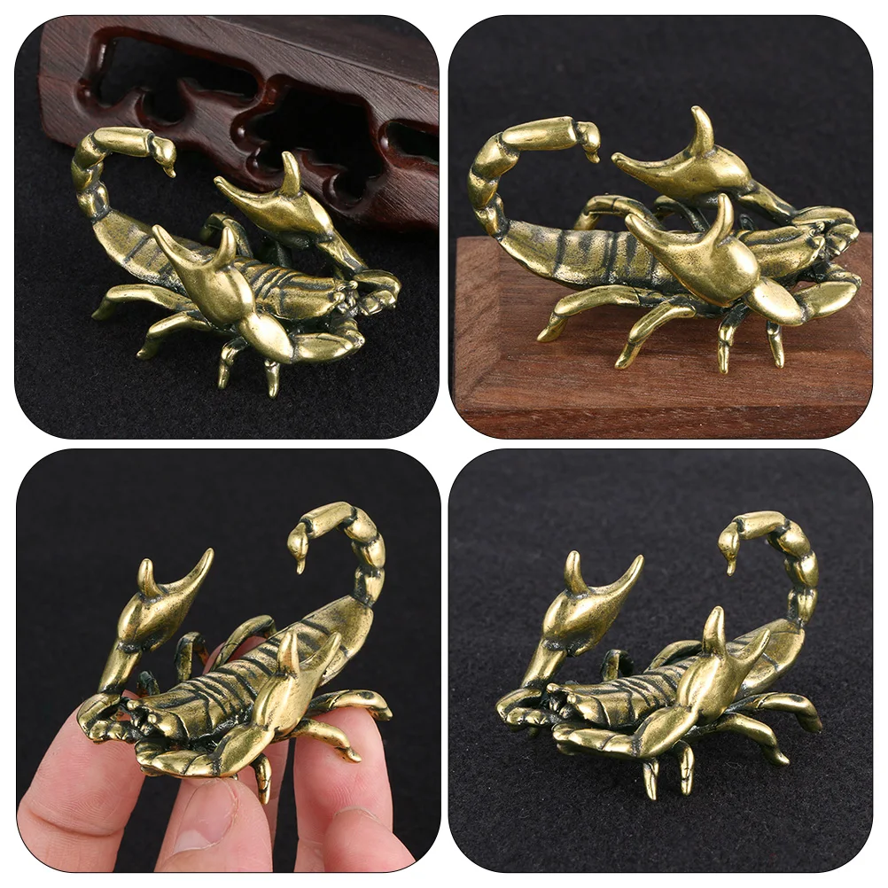 

Brass Scorpion Rest Retro Desk nament Mini Craft Brass nament Home Decor Solid Copper Office Accessories