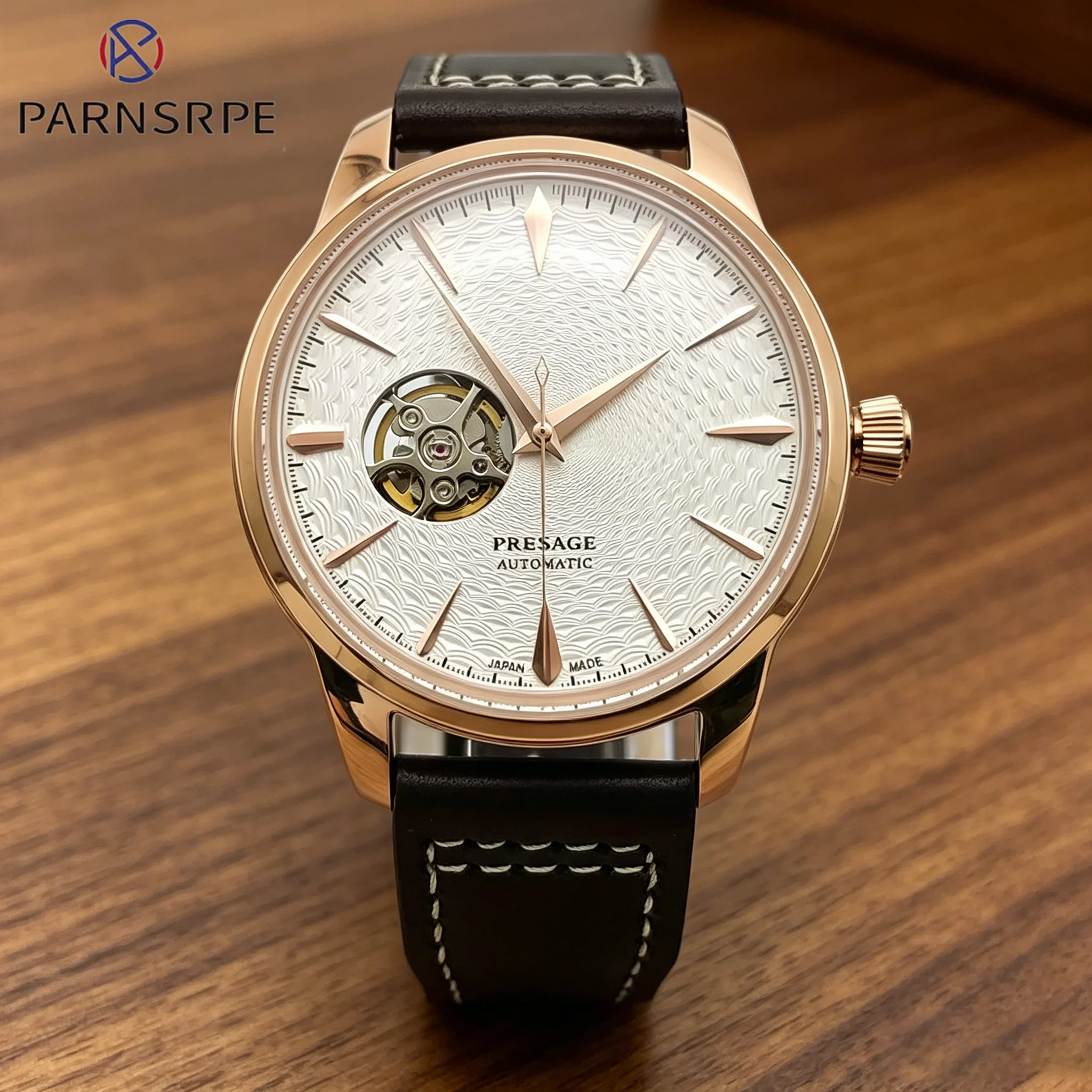 9 Color 40MM Luxury Men's Automatic Watch Japan NH38 Movement Leather Strap Waterproof Luminous Mechanical Watch