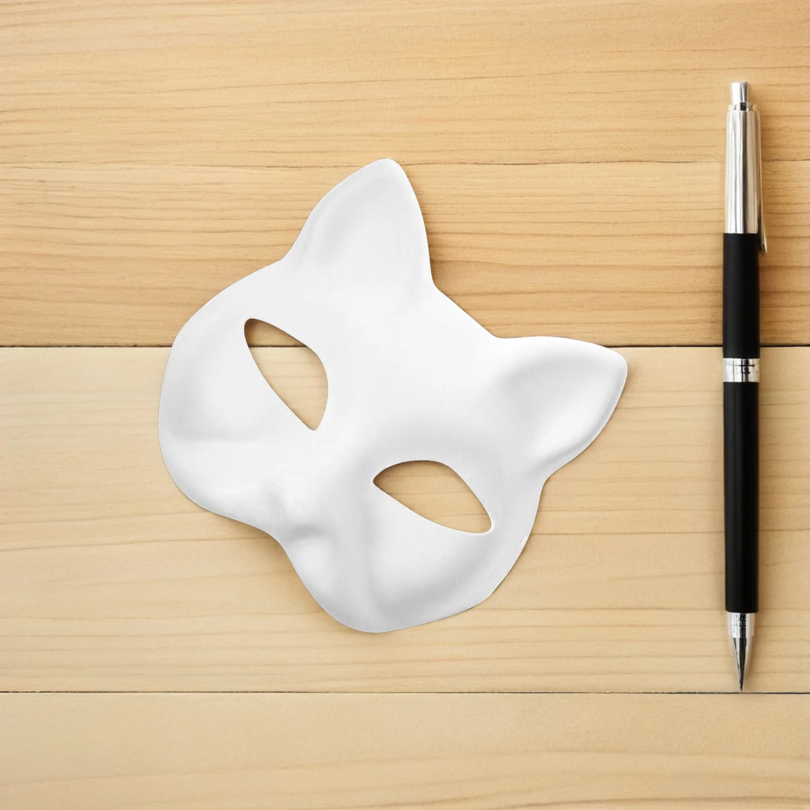 

5 Pcs Blank Masks for Craft Masquerade Halloween White Animal Face Unpainted Paper Mask Women DIY Couple Party Decor