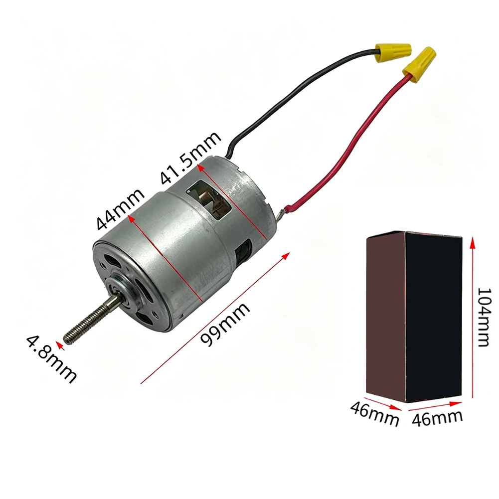 High Torque Motor 21V Brushed Motor For Tough Terrains Double Ball Bearing Metal Construction Efficient Heat Dissipation