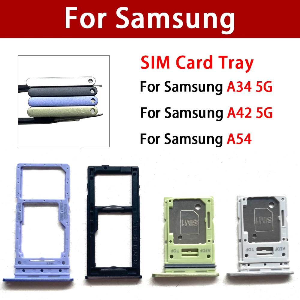 Phone Sim Card Tray For Samsung A34 A42 5G A54 SIM Chip Micro SD Slot Adapter Holder