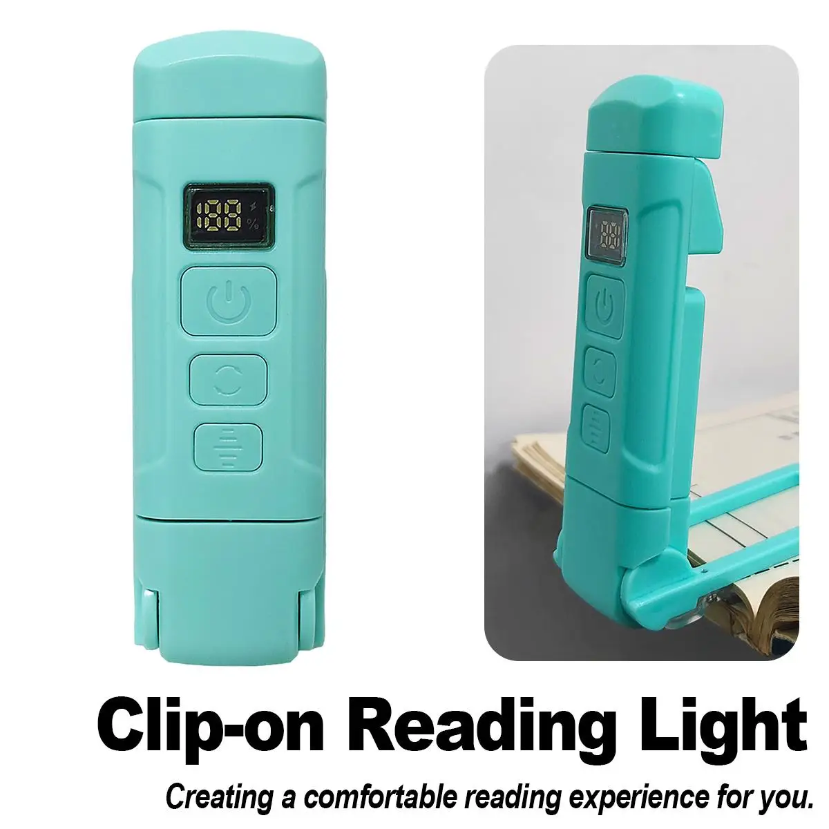 

USB Rechargeable LED Book Light Lamp 3Colors Brightness Lights On Decorative eye-protection Bedside Books Bookmarks Folding Clip