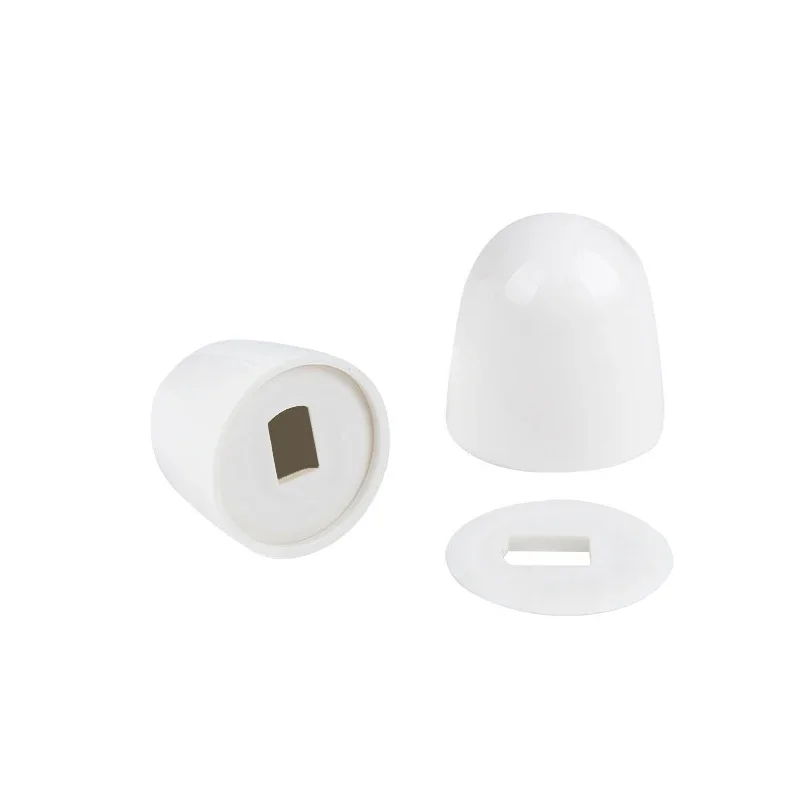 2Pcs White Plastic Toilet Bolt Covers Toilet Bowl Push-on Bolt Screw Caps Toilet Fasteners Decoration Home Bathroom Accessories