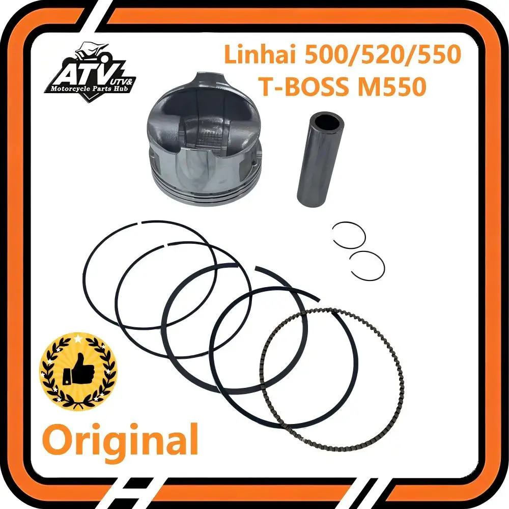 

35127 Original Linhai 550 ATV Engine Parts 87.5mm Piston Kit For LINHAI LH500 500CC Engine 35127 35124 35128 35129 1BE-11631-00